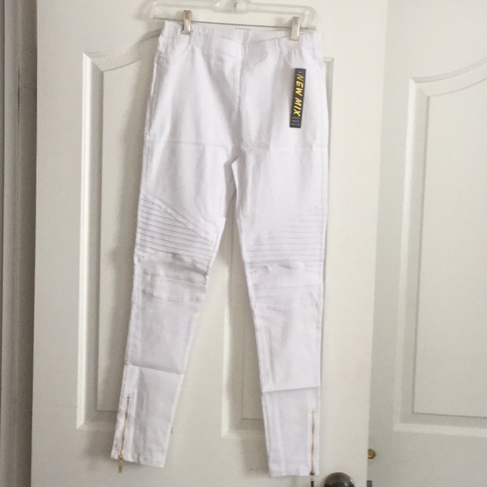 Moto jegging White